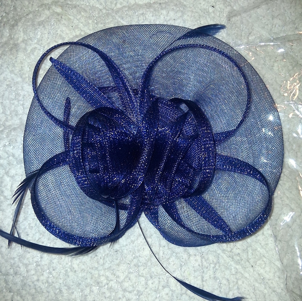 NEW! Dark Navy Blue Kentucky Derby Fascinator Hat